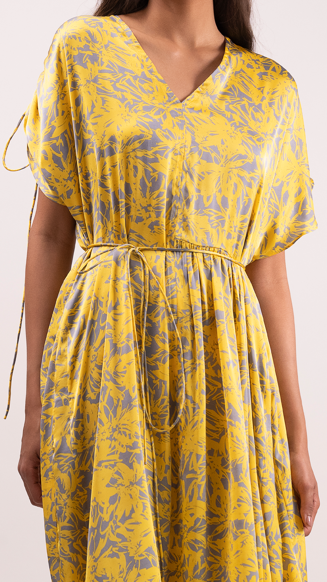 Floral Yellow Grey 