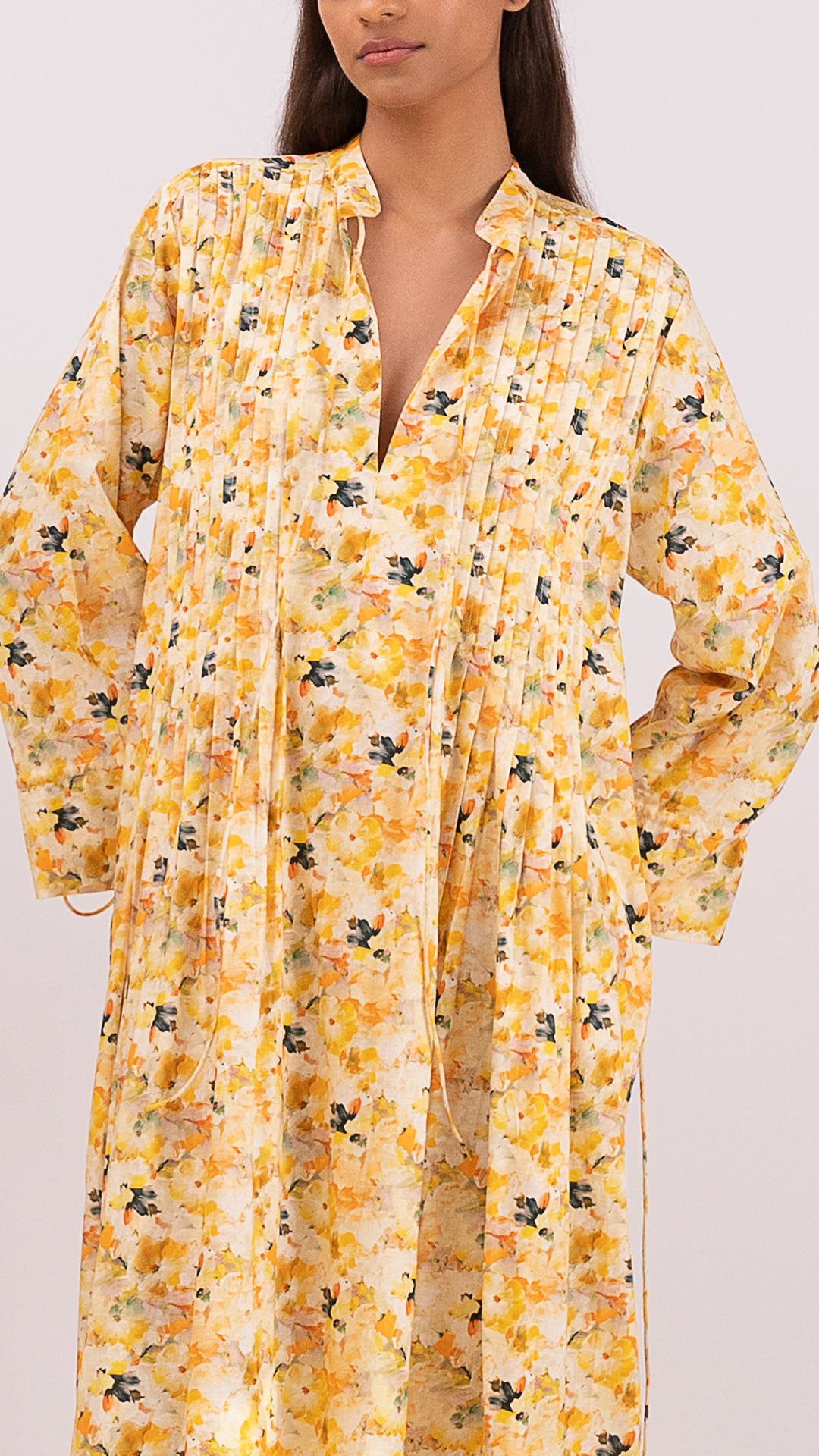 Floral Yellow  Cotton